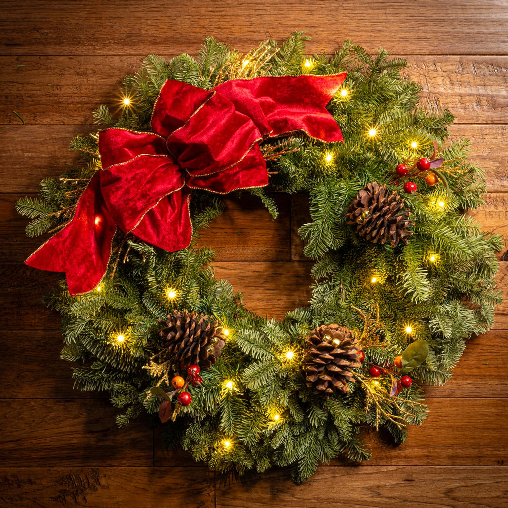 28" Cranberry Splash Wreath