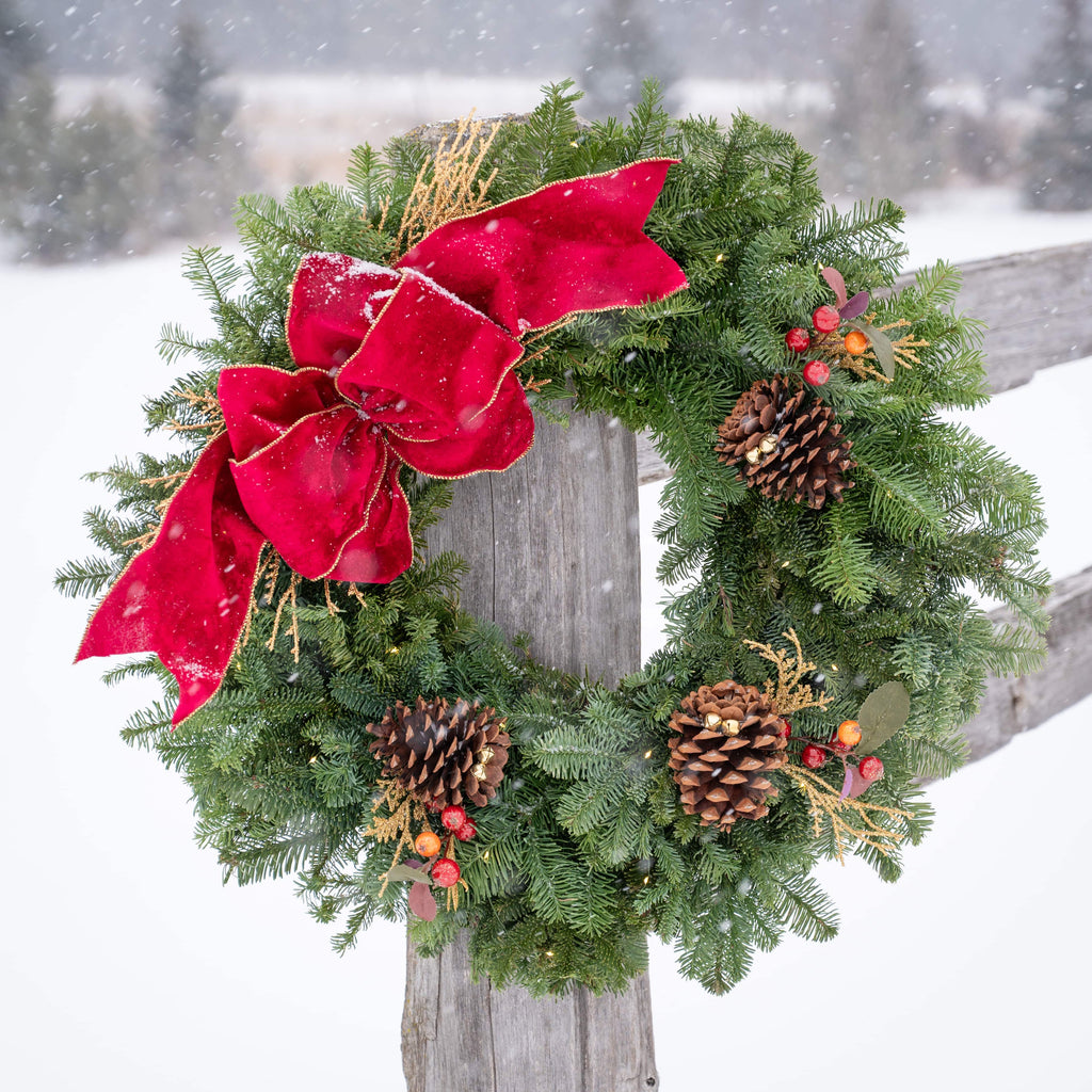 28" Cranberry Splash Wreath